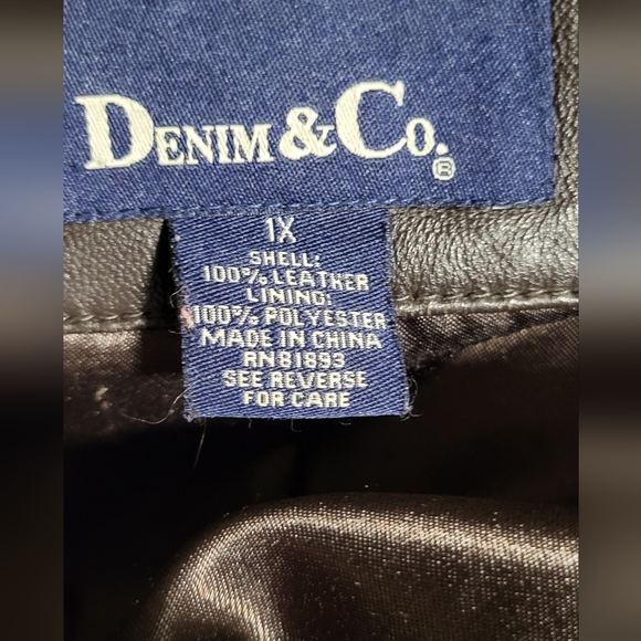 Timeless and Chic Brown Genuine Leather Blazer Jacket by Denim & Co. - Picture 3 of 6